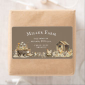 Watercolor Farm Vintage Script Egg Carton Label (Insitu)