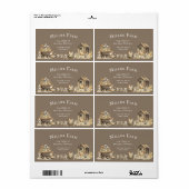 Watercolor Farm Vintage Script Egg Carton Label (Vorne)