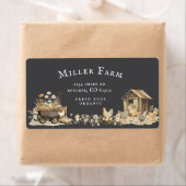 Watercolor Farm Vintage Script Egg Carton Label (Insitu)
