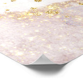 watercolor faux glitter First Communion welcome  Poster (Ecke)