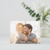 Watercolor Faye Floral Danke, Postcard Postkarte (Stehend Vorderseite)