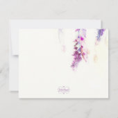 Watercolor Feathers Boho Wedding RSVP (Rückseite)