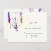 Watercolor Feathers Boho Wedding RSVP (Vorne/Hinten)