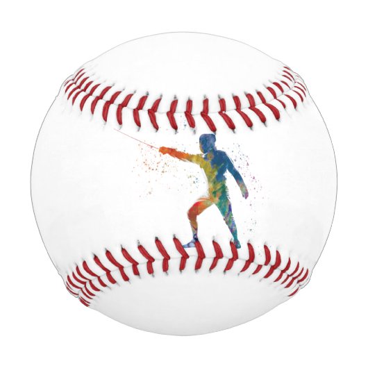 watercolor fencing baseball (Vorderseite)
