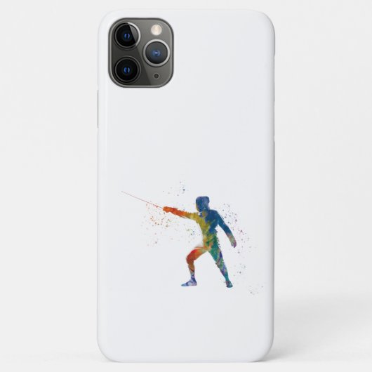 watercolor fencing Case-Mate iPhone hülle (Rückseite)