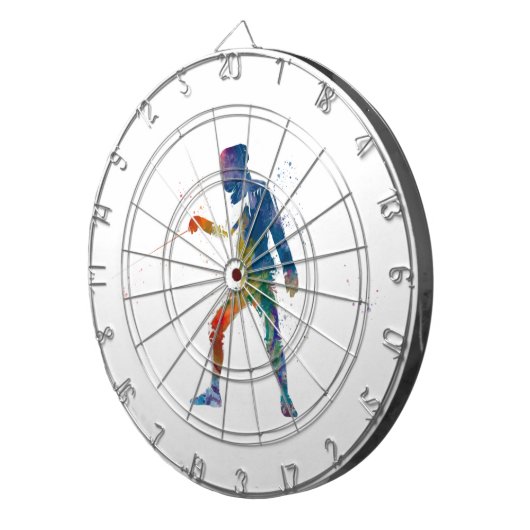 watercolor fencing dartscheibe (Vorderseite rechts)