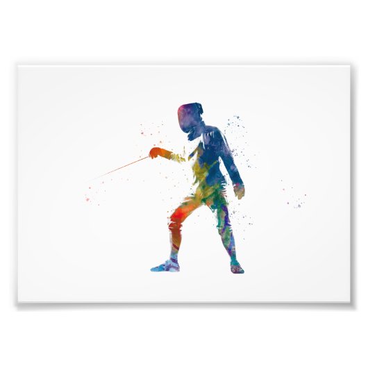 watercolor fencing fotodruck (Vorne)