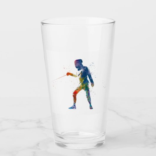 watercolor fencing glas (Vorderseite)