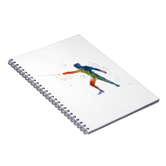 watercolor fencing notizblock (Rechte Seite)