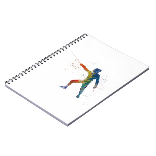 watercolor fencing notizblock (Linke Seite)