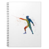 watercolor fencing notizblock (Vorderseite)