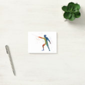 watercolor fencing post-it klebezettel (Büro)