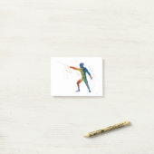 watercolor fencing post-it klebezettel (Auf Schreibtisch)