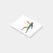 watercolor fencing post-it klebezettel (angewinkelt)