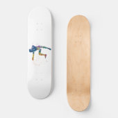 watercolor fencing skateboard (Vorderseite)