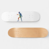 Watercolor Fencing Skateboard (Horizontal)
