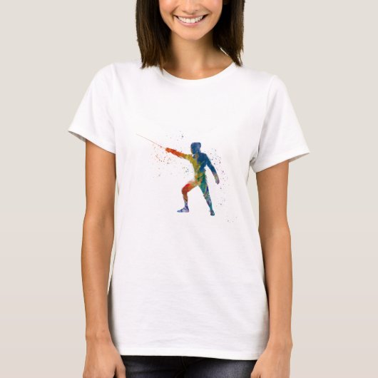 watercolor fencing T-Shirt (Vorderseite)