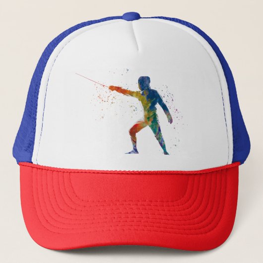 watercolor fencing truckerkappe (Vorderseite)