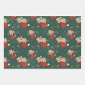 Watercolor Ferien Muster Packung Papierblätter Geschenkpapier Set (Vorderseite 3)