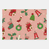 Watercolor Ferien Muster Packung Papierblätter Geschenkpapier Set (Vorderseite 3)