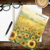 Watercolor Field of Sunflowers Planer