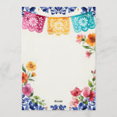 Watercolor Fiesta Cielito Lindo Baby Shower  Einladung (Rückseite)
