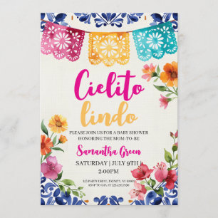 Watercolor Fiesta Cielito Lindo Babyparty  Einladung