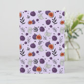 Watercolor Figs And Leaves Seamless Pattern Einladung (Stehend Vorderseite)