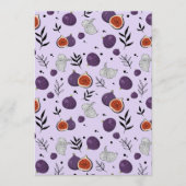 Watercolor Figs And Leaves Seamless Pattern Einladung (Vorderseite)