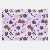 Watercolor Figs And Leaves Seamless Pattern Geschenkpapier Set (Vorderseite 3)