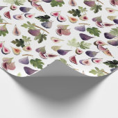 Watercolor Figs Gift Wrap Roll Geschenkpapier (Ecke)