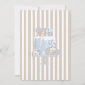 Watercolor First Birthday Baby auf dem Highstuhl Einladung (Rückseite)