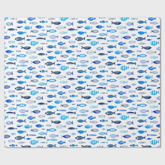 Watercolor fish geschenkpapier (Flach)