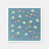 Watercolor Fish Whimsical Serviette (Vorderseite)