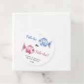 Watercolor Fishing Gender Reveal Geschenkanhänger (Beispiel)