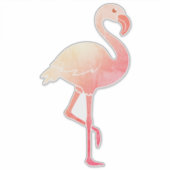 Watercolor Flamingo Aufkleber (Vorderseite)
