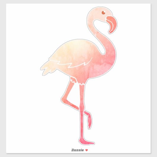 Watercolor Flamingo Aufkleber (Blatt)