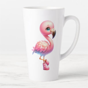 Watercolor Flamingo Cartoon Clipart Milchtasse