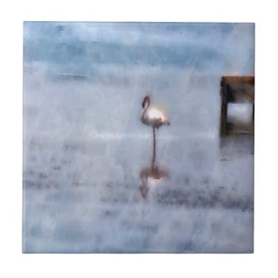 Watercolor Flamingo Fliese