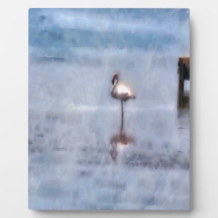 Watercolor Flamingo Fotoplatte