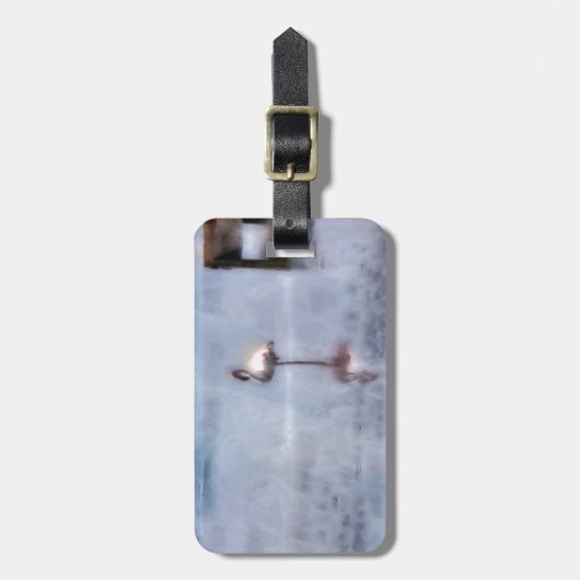 Watercolor Flamingo Gepäckanhänger (Vorderseite vertikal)