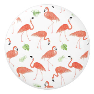 Watercolor-Flamingo-Keramik-Fach-Griff Keramikknauf