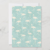 Watercolor Flamingo Kinderdusche Einladung (Rückseite)