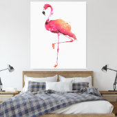 Watercolor Flamingo Liebhaber | Funny Flamingo Lov Leinwanddruck (Insitu (Schlafzimmer))