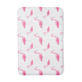 Watercolor Flamingo Muster Badematte (Vorderseite Vertikal)