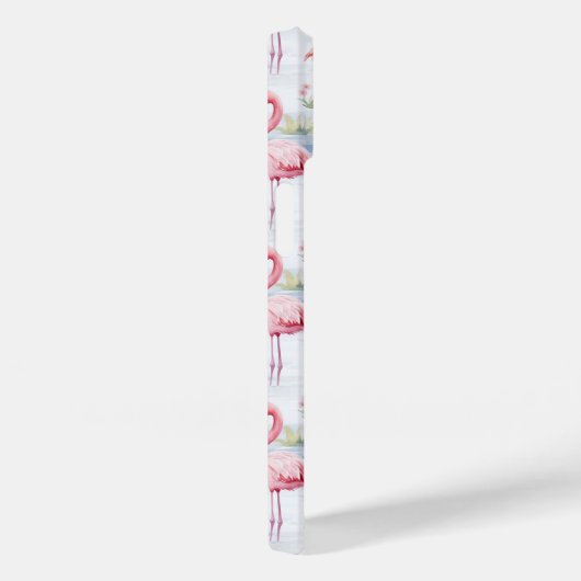 Watercolor Flamingo Muster Case-Mate iPhone Hülle (Rückseite / Rechts)