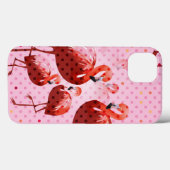 Watercolor Flamingo Muster Case-Mate iPhone Hülle (Rückseite (Horizontal))