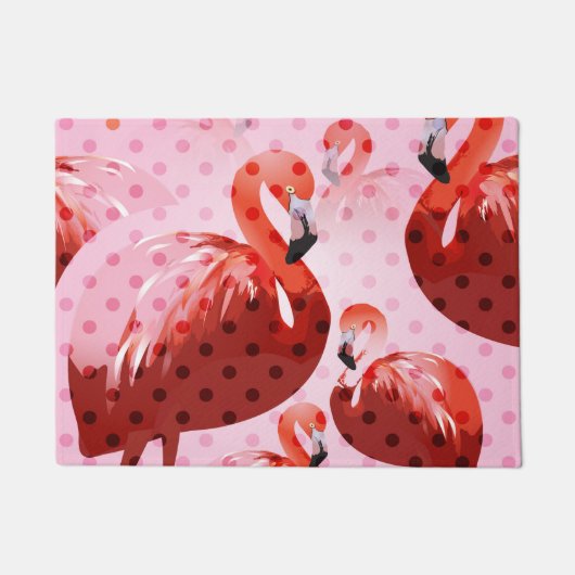 Watercolor Flamingo Muster Fußmatte (Vorderseite)