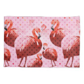 Watercolor Flamingo Muster Kissenbezug (Rückseite)