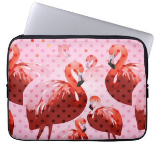 Watercolor Flamingo Muster Laptopschutzhülle